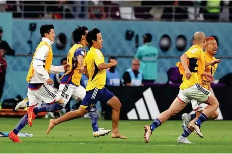  ?? EFE ?? QUE EL RITMO NO PARE
Los japoneses no quieren detenerse en el triunfo ante Alemania y buscarán seguir con su carrera hacia los octavos de final del Mundial.