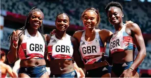  ?? REUTERS ?? Four-midable: (from left) Philip, Asher-Smith, Lansiquot and Neita