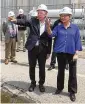  ?? JENNIFER MCDERMOTT / ASSOCIATED PRESS ?? U.S. Energy Secretary Jennifer Granholm (right) and Democratic U.S. Rep. Joe Courtney tour the Millstone Nuclear Power Station in Waterford, Conn., on Friday.