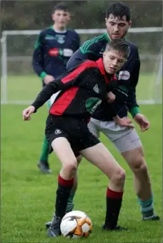  ??  ?? Callum Gondard of Forth Celtic tracks Tiarnan Malone of Bridge Rovers.