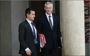  ??  ?? Gérald Darmanin et Bruno Le Maire ont lancé leur marathon pour le budget.