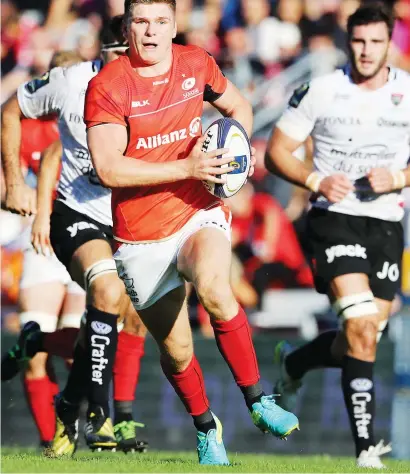  ?? PICTURES: Getty Images ?? Fantastic return: Owen Farrell against Toulon