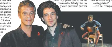  ??  ?? GENERACION. Jean Pierre y Michel Noher, productor y protagonis­ta de la obra El hijo eterno. El actor y su ex Celeste Cid sostienen a su hijo Antón. A los