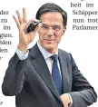  ?? FOTO: AP ?? Ministerpr­äsident Mark Rutte winkt zwar meist freundlich – Ergebnisse kann er aber noch nicht vorweisen.