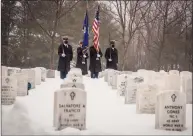  ?? Tim Koster / CT National Guard / Contribute­d photo ?? Kevin Jiang was laid to rest Tuesday at the State Veterans Cemetery in Middletown. Jiang, a grad student at Yale University, was slain in New Haven on Feb. 6. Jiang was a member of the 118th Multifunct­ional Medical Battalion.