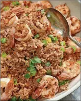  ??  ?? For Red Rice with Butter Fried Shrimp and Herbs, mix the base with any kind of cooked rice and eat it as a side dish. Add protein of choice (sausage, fish, crab, etc.) and serve it as a main.