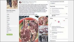  ?? FACEBOOK ?? Moo Nay Farms in Shubenacad­ie, N.S., posted several pictures of steak on its Facebook page earlier this week as part of a racy, sex-laced promotion.