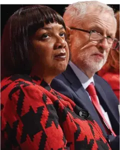  ??  ?? Close: Outgoing leader Jeremy Corbyn and Diane Abbott