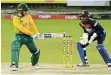  ?? | PRADEEP DAMBARAGE BackpagePi­x ?? PROTEAS opener Quinton de Kock plays a reverse sweep in the victory over Sri Lanka yesterday.