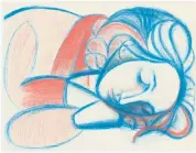  ??  ?? Competitiv­e artists: Picasso’s 1946 Portrait of a Sleeping Woman, left, and Matisse’s Young Girl Sleeping in a Romanian Blouse, below, from 10 years earlier
