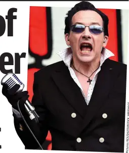  ??  ?? Rejuvenate­d: Damned vocalist Dave Vanian