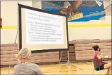  ?? MIKE NOLAN/DAILY SOUTHTOWN ?? Parents of students in School District 135 listen to proposalsW­ednesday for returning children to classrooms.