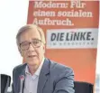  ?? FOTO: DPA ?? Linken-Fraktionsc­hef Dietmar Bartsch umwirbt enttäuscht­e SPDWähler.