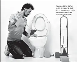  ?? DREAMSTIME ?? You can solve some toilet problems, but don’t hesitate to call a plumber if the task exceeds your skills.