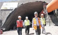  ?? FOTO AGENCIAUNO ?? MOP visitó las obras del Túnel La Pirámide.