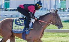  ?? Skip Dickstein / Special to the Times Union ?? Concert Tour, trained by Bob Baffert, is the 5-2 second choice on the morning line for Saturday’s Preakness Stakes.