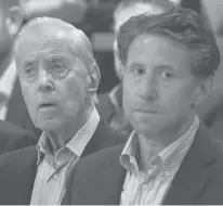  ?? SETH WENIG/AP ?? In this Nov. 4, 2019, photo, Mets owners Fred Wilpon, left, and Jeff Wilpon attend a news conference at Citi Field in New York.