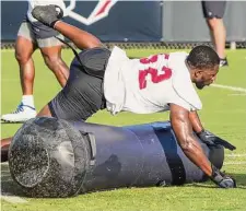  ?? Brett Coomer/Staff photograph­er ?? Defensive lineman Jonathan Greenard led the Texans in 2021 with eight sacks, including seven in the first five games.