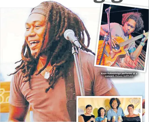  ?? Picture: SUPPLIED Picture: SUPPLIED ?? Knox performs at one of his gigs. Knox Kalounisig­a performs at a concert.