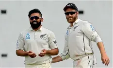  ??  ?? Spinner Ajaz Patel, left, is likely to be a key figure for New Zealand captain Kane Williamson.