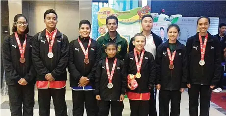  ??  ?? ON FORM: The SA Youth Developmen­t Kung Fu Squad won seven medals after taking part in the Hong Kong Internatio­nal Kung Fu Tournament in Ma On Shan, China.