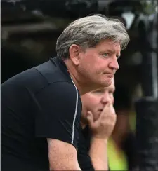  ??  ?? Bray Wanderers manager Martin Russell during the game.