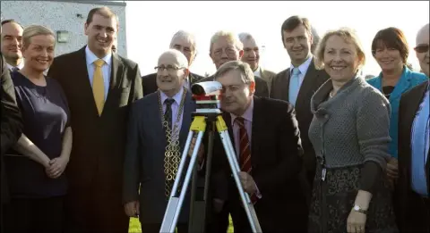  ??  ?? HAPPIER TIMES: Brendan Howlin TD, along with Paul Kehoe, Davy Hynes, John Browne, Michael D’Arcy and Lily Byrnes and other hospital representa­tives at the marking out of the site for the €20m developmen­t at Wexford General A&amp;E back in 2011.