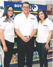  ??  ?? Keyla Meléndez, José Murillo y Lourdes Gálvez durante el lanzamient­o del nuevo servicio.