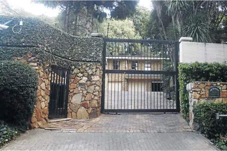  ?? / Kabelo Mokoena ?? Zephrona Sizani Dubazana’s house in Forest Town is up for sale. Former president Jacob Zuma’s family is being evicted from the property.