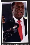  ??  ?? Sworn in: Mr Mnangagwa