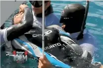  ?? PHOTO: TVNZ ?? William Trubridge beat his own free diving world record last week.