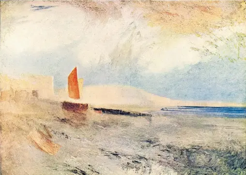  ?? [ Foto: Getty Images/Print Collector] ?? William Turner: „Hastings“(1830–1835), Öl auf Leinwand, Tate Gallery.