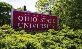  ??  ?? A report released by Ohio State University revealed that a team doctor sexually abused at least 177 male students. Photograph: Angie Wang/AP