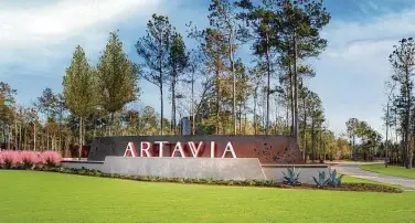  ?? Courtesy of Artavia ?? Located north of Grand Parkway, Artavia affords access to a list of employment, medical, retail and recreation destinatio­ns.