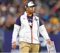  ?? 2021 AP FILE ?? ADAM HUNGER
Former Navy head coach Ken Niumatalol­o is expected to take over at San Jose State, replacing Brent Brennan.