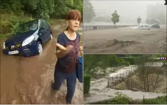  ?? (Doc La Chaîne Météo/TF) ?? Des images toujours aussi impression­nantes lors de cet épisode cévenol qui a causé d’énormes frayeurs