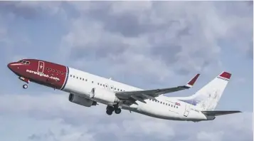  ??  ?? 0 Norwegian launched its three US routes from the capital justseven months ago