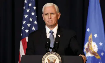  ??  ?? Former vice-president Mike Pence, pictured in January 2021. Photograph: Chris Jackson/AP