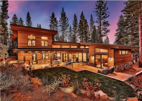  ?? 2VIEW.COM ?? 608 Ej Brickell in Truckee is a four-bedroom, four-and-a-half-bathroom contempora­ry mountain home available for $5.85 million.