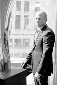  ?? Photo for The Washington Post by Jennifer S. Altman ?? Michael Avenatti at the Park Hyatt Hotel in Manhattan. He is the attorney for Stormy Daniels, who allegedly had an affair with Donald Trump. —