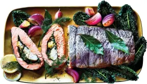  ??  ?? Wrapped Up: Waitrose’s pescataria­n dish with salmon, cod and haddock