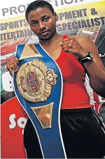  ?? Picture: FILE ?? NEGLECT DENIED: Noni Tenge whose claims that she had been badly managed have been disputed by her former East London trainer Luyanda Sovasi.
