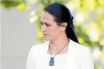  ?? CHRISTEL YARDLEY/STUFF ?? Teneshiah Puhinahina Patangata, 26, of Newstead, is on trial in the High Court at Hamilton, charged with murdering her partner Peter Haimona Savage, 26, on New Year’s Day 2018.