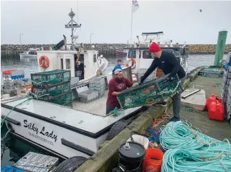  ??  ?? Fishers from Sipekne’katik First Nation gear up at a wharf in Saulniervi­lle, Nova Scotia, in October 2020