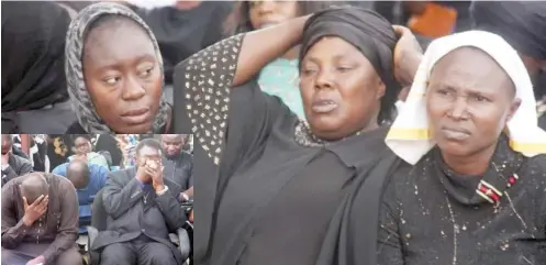  ??  ?? Members of the Baptist Church during a prayer session in Kaduna on Friday for the release of Bethel Baptist High School students