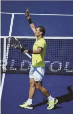  ?? AP PHOTO ?? HEY RAFA: It’s time to celebrate for Rafael Nadal, after the Spaniard beat Guido Pella in straight sets in first-round play of the BNP Paribas Open in Indian Wells, Calif.