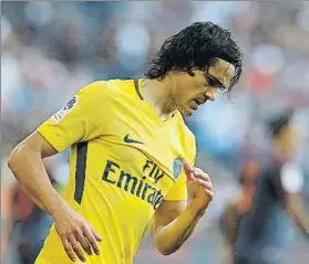  ?? FOTO: EFE ?? No fue la tarde de Cavani ni del PSG Sin Neymar, el equipo de Emery empató