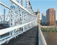  ??  ?? The John A. Roebling Suspension Bridge.