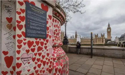  ?? ?? The National Covid Memorial Wall in London. Photograph: Rod Olukoya/Alamy