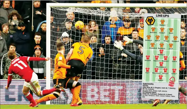  ?? PICTURES: Action Images ?? PICK THAT ONE OUT: Nottingham Forest’s Ben Osborn caps a superb three-minute spell with his side’s second goal